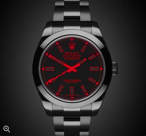 titan black rolex milgauss deep sea red